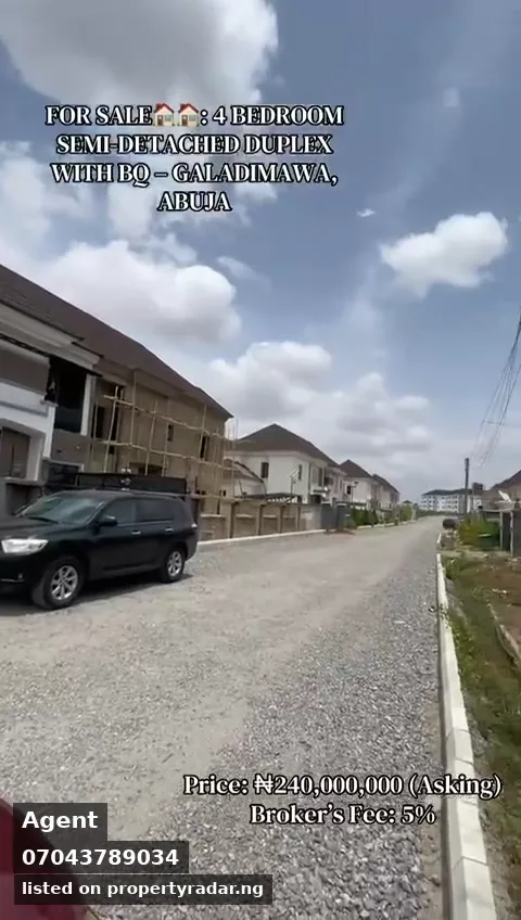 4 Bedroom Duplex In Galadimawa For Sale in Abuja (FCT)